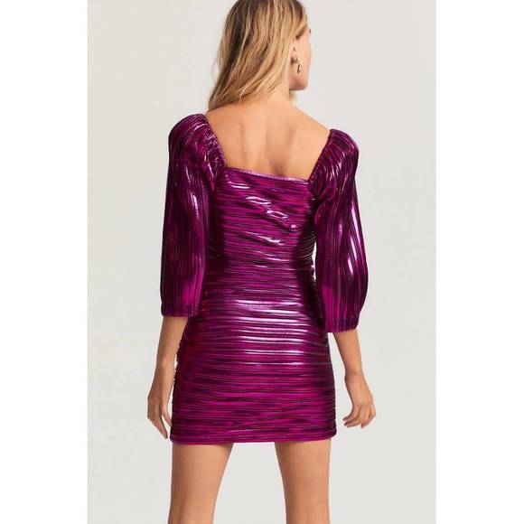 NEW LOVESHACKFANCY thompson dress in fuchsia - Picture 4 of 4